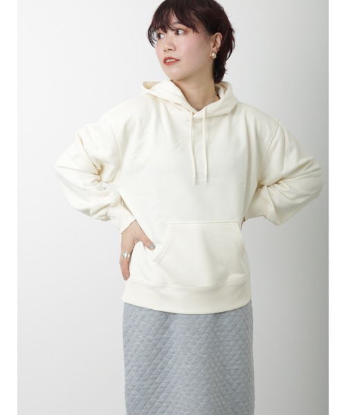 Lugnoncure（ルノンキュール）の「裏毛パーカー（Tシャツ/カットソー・レディース・キナリ/チャコール/ブルー・ﾌﾘ-）」の2枚目の写真