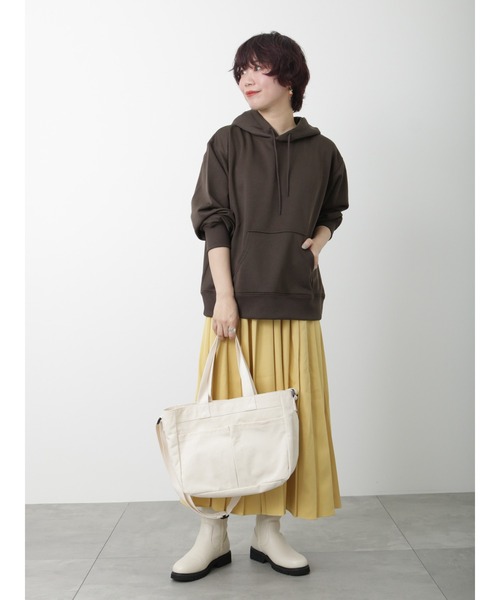 Lugnoncure（ルノンキュール）の「裏毛パーカー（Tシャツ/カットソー・レディース・キナリ/チャコール/ブルー・ﾌﾘ-）」の5枚目の写真