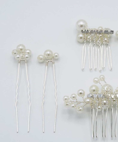 セール】パールヘアアクセ5点セット（その他ヘアアクセサリー