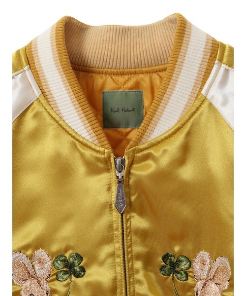 カールヘルムイエロースカジャン 刺繍ウサギ