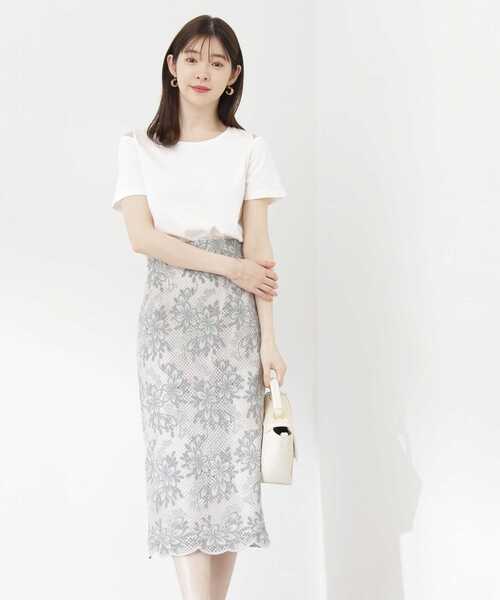 PROPORTION BODY DRESSING（プロポーションボディドレッシング）の「レースタイトスカート / 1213120301（スカート・レディース・ピンク/ライトグリーン・SMALL/MEDIUM）」の13枚目の写真