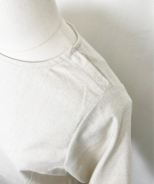 Meli rich（メリーリッチ）の「リネンライクバックケープワンピース（ワンピース・レディース・ブラック/アイボリー/ベージュ・FREE）」の5枚目の写真