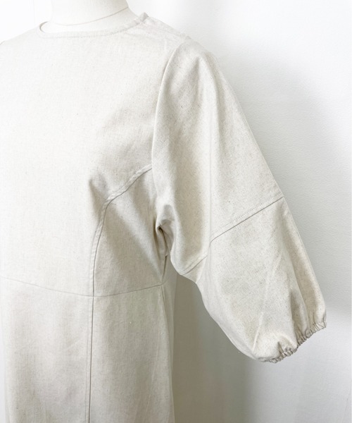 Meli rich（メリーリッチ）の「リネンライクバックケープワンピース（ワンピース・レディース・ブラック/アイボリー/ベージュ・FREE）」の13枚目の写真