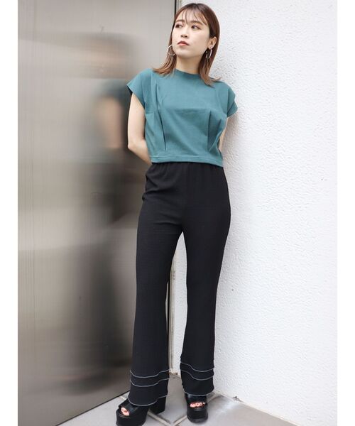 MURUA（ムルーア）の「ヘムタックタンクトップ（Tシャツ/カットソー・レディース・ブラック/ホワイト/ダークグリーン/モカ・FREE）」の21枚目の写真