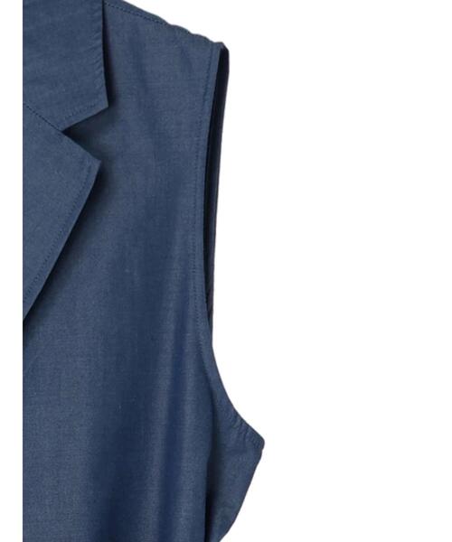 koe（コエ）の「【ジレ】T/Cデニムノースリーブコート（その他アウター・レディース・ブラック/ブルー・M）」の8枚目の写真