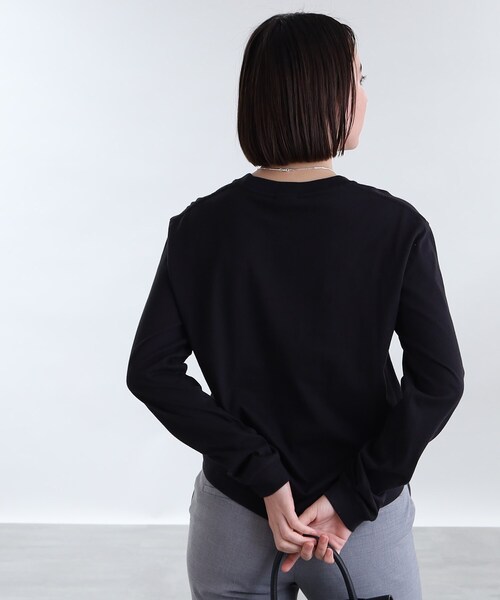 INDIVI（インディヴィ）の「【洗える/WORLD for the World】ロゴプリント ロンT（Tシャツ/カットソー・レディース・ホワイト/ライトベージュ/ブラック・38/13/05）」の16枚目の写真