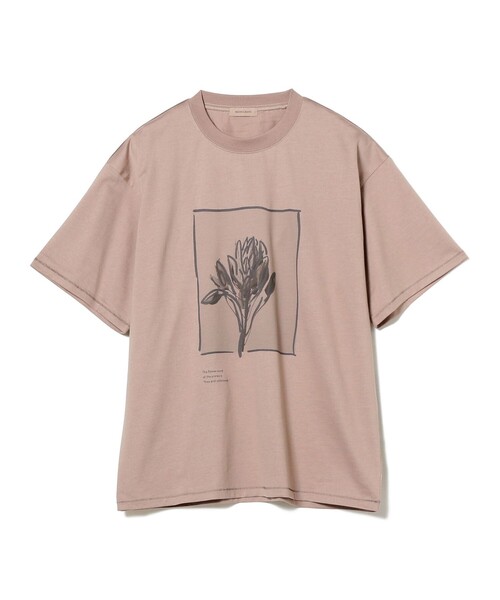 BEAMS LIGHTS(ビームスライツ)の「BEAMS LIGHTS / フラワーフォト プリント Tシャツ23(Tシャツ/カットソー・メンズ・グレー/ブラウン系その他2/ホワイト/ネイビー・SMALL/MEDIUM/LARGE)」の13枚目の写真
