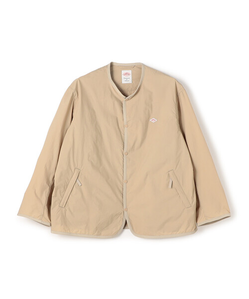 Danton COLLARLESSジャケット 36 ベージュ B品 新品 DANTON(ダントン)の「MEN'S NYLON TUSSER COLLARLESS JACKET