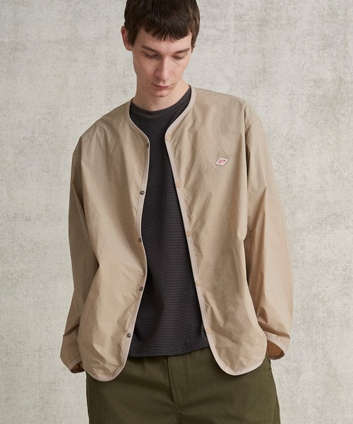 DANTON ノーカラー　ベージュ Danton（ダントン） ノーカラージャケット 38 ベージュ レディース