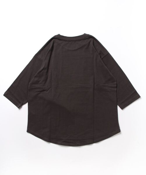 Lugnoncure(ルノンキュール)の「カラーロゴ七分袖Tシャツ(Tシャツ/カットソー・レディース・オフホワイト/チャコール/キナリ・フリ-)」の4枚目の写真