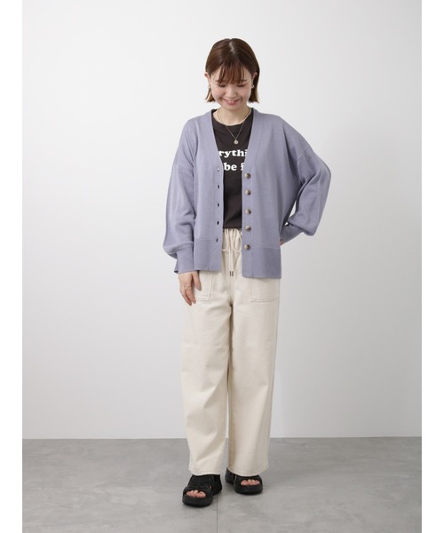 Lugnoncure(ルノンキュール)の「カラーロゴ七分袖Tシャツ(Tシャツ/カットソー・レディース・オフホワイト/チャコール/キナリ・フリ-)」の11枚目の写真