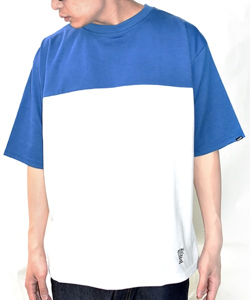 Tシャツ・カットソー HUECLOSET pigment double sleeve T SE49 バイカラー 5分袖Tシャツ(Tシャツ/カットソー)|DOUBLE STEAL