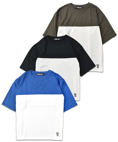 Tシャツ・カットソー HUECLOSET pigment double sleeve T SE49 バイカラー 5分袖Tシャツ（Tシャツ/カットソー）｜DOUBLE STEAL