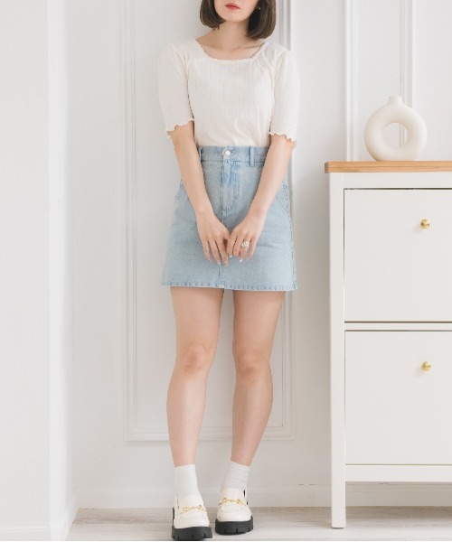 ems excite(エムズエキサイト)の「アソート針抜きテレコCT(Tシャツ/カットソー・レディース・グリーン/オフホワイト/ホワイト系その他/ブルー系その他・FREE)」の10枚目の写真