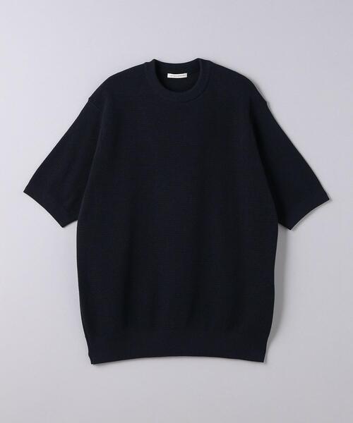 HORACE ショートスリーブ ニット シースルー パーカー ブラック HORACE ショートスリーブ ニット シースルー パーカー ブラック