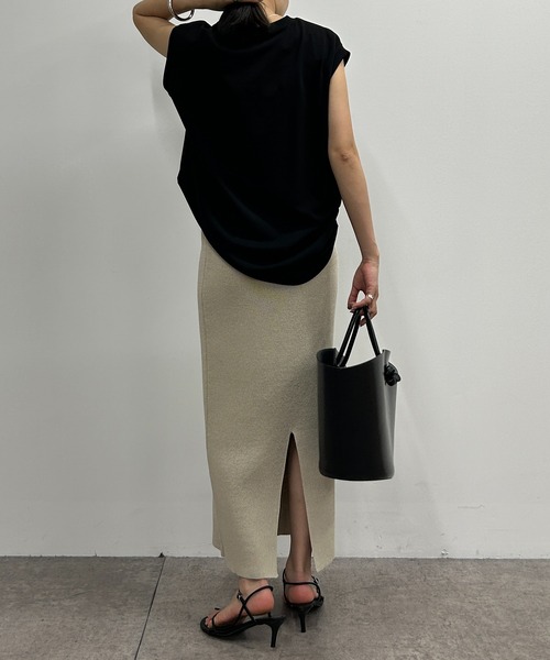 新品　Loungedress バックロゴシャツブルゾン　ホワイト　ラウンジドレス サテンBIGシャツ（シャツ/ブラウス）｜LOUNGEDRESS（ラウンジ