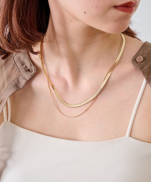 COLONY 2139（コロニートゥーワンスリーナイン）の「2連スネークチェーンネックレス（ネックレス・レディース・ゴールド/シルバー・FREE）」の2枚目の写真