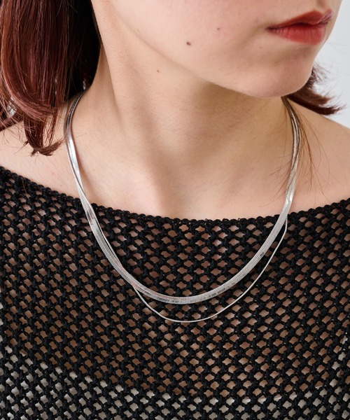 COLONY 2139（コロニートゥーワンスリーナイン）の「2連スネークチェーンネックレス（ネックレス・レディース・ゴールド/シルバー・FREE）」の13枚目の写真