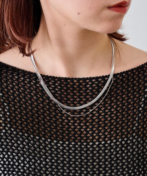 COLONY 2139（コロニートゥーワンスリーナイン）の「2連スネークチェーンネックレス（ネックレス・レディース・ゴールド/シルバー・FREE）」の4枚目の写真