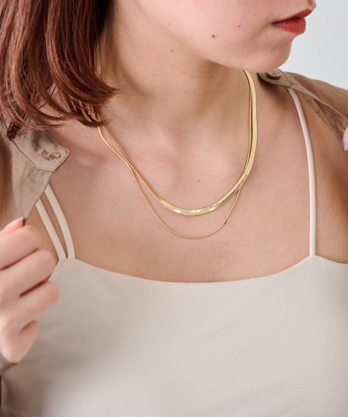 COLONY 2139（コロニートゥーワンスリーナイン）の「2連スネークチェーンネックレス（ネックレス・レディース・ゴールド/シルバー・FREE）」の5枚目の写真