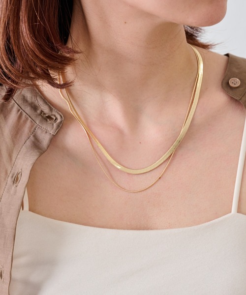 COLONY 2139（コロニートゥーワンスリーナイン）の「2連スネークチェーンネックレス（ネックレス・レディース・ゴールド/シルバー・FREE）」の9枚目の写真