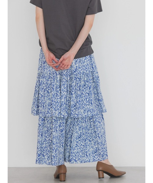 AMERICAN HOLIC（アメリカンホリック）の「ティアードエスニックプリントスカート（スカート・レディース・オレンジ/ブルー・L/M）」の5枚目の写真