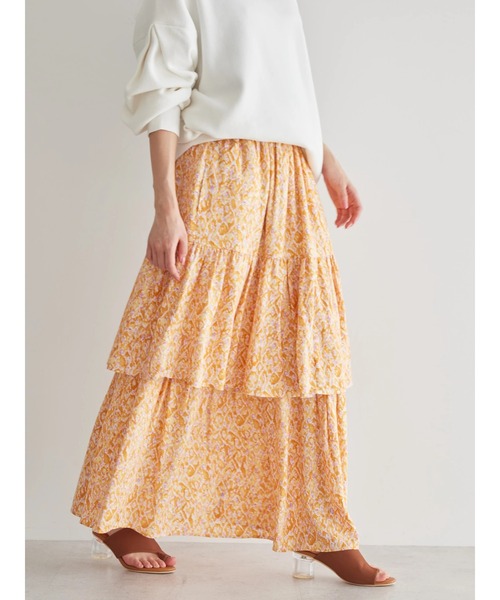 AMERICAN HOLIC（アメリカンホリック）の「ティアードエスニックプリントスカート（スカート・レディース・オレンジ/ブルー・L/M）」の21枚目の写真