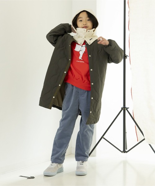 ARCH & LINE（アーチアンドライン）の「リサイクルナイロンフード付きネックウォーマー FLEECE SNOODIE（ネックウォーマー/スヌード・キッズ・ブラウン/イエロー/クリーム/ブラック・L/M）」の5枚目の写真