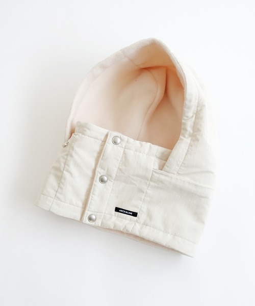 ARCH & LINE（アーチアンドライン）の「リサイクルナイロンフード付きネックウォーマー FLEECE SNOODIE（ネックウォーマー/スヌード・キッズ・ブラウン/イエロー/クリーム/ブラック・L/M）」の7枚目の写真