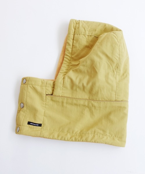 ARCH & LINE（アーチアンドライン）の「リサイクルナイロンフード付きネックウォーマー FLEECE SNOODIE（ネックウォーマー/スヌード・キッズ・ブラウン/イエロー/クリーム/ブラック・L/M）」の15枚目の写真