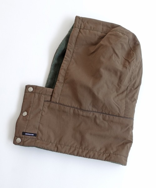 ARCH & LINE（アーチアンドライン）の「リサイクルナイロンフード付きネックウォーマー FLEECE SNOODIE（ネックウォーマー/スヌード・キッズ・ブラウン/イエロー/クリーム/ブラック・L/M）」の18枚目の写真