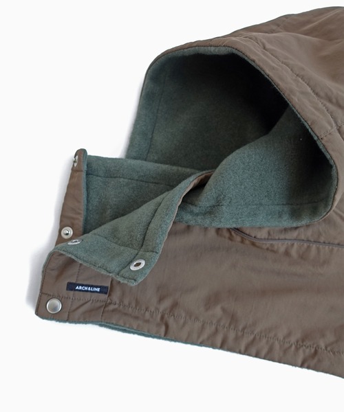 ARCH & LINE（アーチアンドライン）の「リサイクルナイロンフード付きネックウォーマー FLEECE SNOODIE（ネックウォーマー/スヌード・キッズ・ブラウン/イエロー/クリーム/ブラック・L/M）」の19枚目の写真