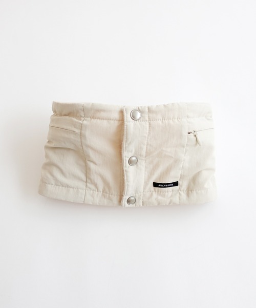 ARCH & LINE（アーチアンドライン）の「リサイクルナイロンフード付きネックウォーマー FLEECE SNOODIE（ネックウォーマー/スヌード・キッズ・ブラウン/イエロー/クリーム/ブラック・L/M）」の11枚目の写真