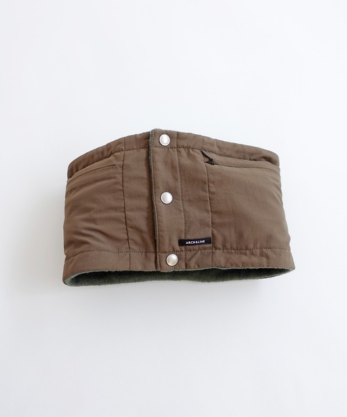 ARCH & LINE（アーチアンドライン）の「リサイクルナイロンフード付きネックウォーマー FLEECE SNOODIE（ネックウォーマー/スヌード・キッズ・ブラウン/イエロー/クリーム/ブラック・L/M）」の20枚目の写真