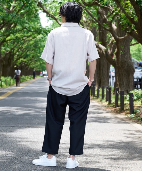 Blue Standard (ブルースタンダード)の「【BLUE STANDARD/ブルースタンダード】接触冷感 ポリトロワンタック ウエストゴム クロップドパンツ(その他パンツ・メンズ・チャコールグレー/ブルー/ブラック/ベージュ・MEDIUM/LARGE/X-LARGE)」の17枚目の写真