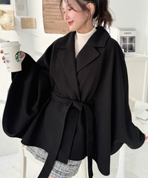 moment+ | ライトニットメルトンポンチョコート(ポンチョ)