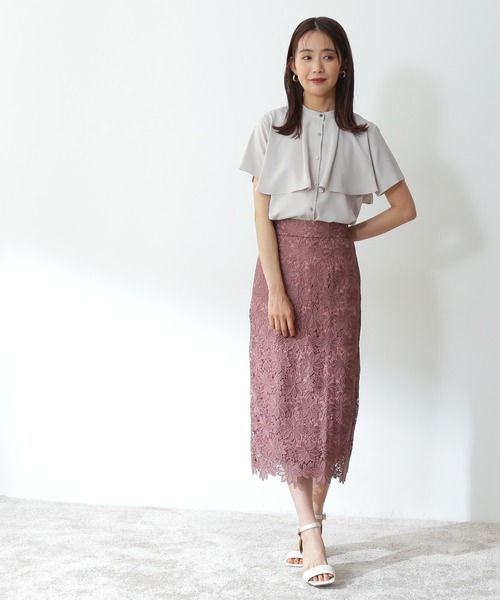 N.（N. Natural Beauty Basic）（エヌエヌナチュラルビューティーベーシック）の「◆ケープディティールブラウス（シャツ/ブラウス・レディース・ブラック/ナチュラル/グレー系その他/パープル/ミント・MEDIUM）」の17枚目の写真