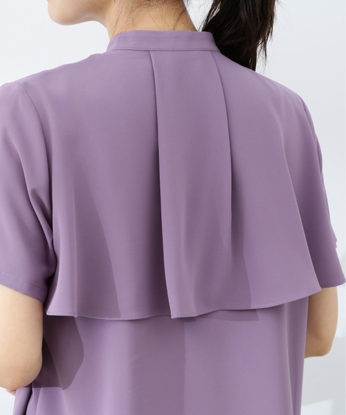 N.（N. Natural Beauty Basic）（エヌエヌナチュラルビューティーベーシック）の「◆ケープディティールブラウス（シャツ/ブラウス・レディース・ブラック/ナチュラル/グレー系その他/パープル/ミント・MEDIUM）」の21枚目の写真