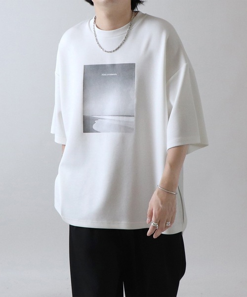 Confirm（コンファーム）の「ドレープとろみ ビッグシルエット 無地 / ワンポイント / フロントプリント オーバーサイズ半袖Tシャツ カットソー【Confirm】（Tシャツ/カットソー・メンズ・ブラック系その他2/グレー系その他/ブラック/チャコールグレー/ブラック系その他/ホワイト系その他2/ホワイト系その他/ホワイト/グレー系その他2・FREE）」の3枚目の写真