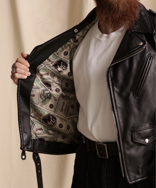 schott（ショット）の「【110周年限定】Schott/ショット/ONE STAR RIDERS 110TH LIMITED/ワンスターライダース（ライダースジャケット・メンズ・ブラック・36/38/40/42）」の13枚目の写真