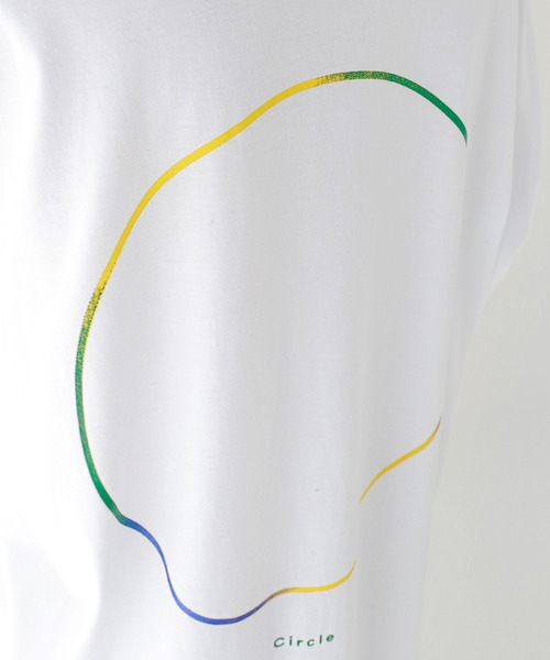 minsobi(ミンソビ)の「グラデーションサークルT ビッグシルエット半袖カットソー(Tシャツ/カットソー・メンズ・ブラック/ホワイト・FREE)」の22枚目の写真