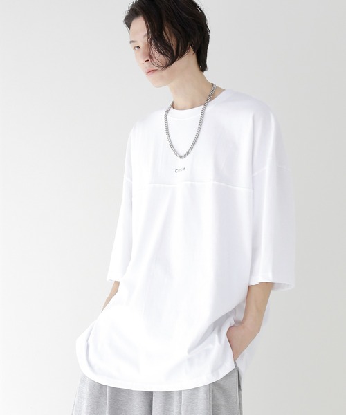 minsobi(ミンソビ)の「グラデーションサークルT ビッグシルエット半袖カットソー(Tシャツ/カットソー・メンズ・ブラック/ホワイト・FREE)」の18枚目の写真