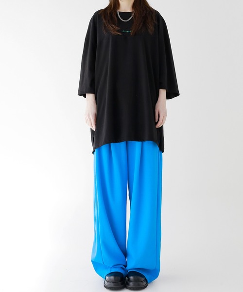minsobi(ミンソビ)の「グラデーションサークルT ビッグシルエット半袖カットソー(Tシャツ/カットソー・メンズ・ブラック/ホワイト・FREE)」の22枚目の写真