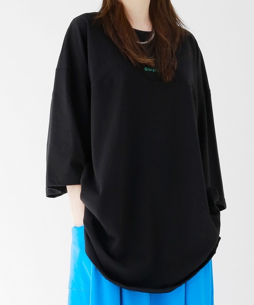 minsobi(ミンソビ)の「グラデーションサークルT ビッグシルエット半袖カットソー(Tシャツ/カットソー・メンズ・ブラック/ホワイト・FREE)」の16枚目の写真