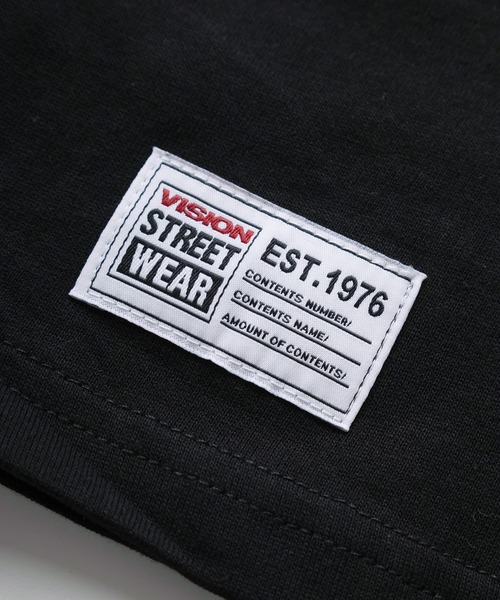 VISION STREET WEAR（ヴィジョンストリートウェア）の「【VISION STREET  WEAR/ヴィジョンストリートウェア】バブルロゴ サテン刺繍デザイン オーバーサイズ 半袖Tシャツ/ビッグシルエット（Tシャツ/カットソー・メンズ・杢グレー/ブラック/ホワイト・M/L）」の10枚目の写真
