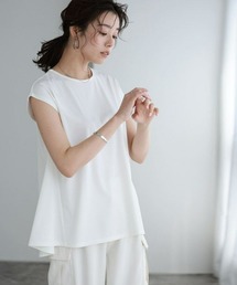 Pierrot（ピエロ）の「接触冷感フレンチスリーブAラインTシャツ（Tシャツ/カットソー）」