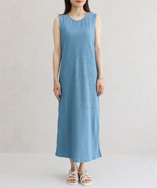 Social GIRL(ソーシャルガール)の「バックオープンリブワンピース(ワンピース・レディース・ブラック/グレイッシュベージュ/アイボリー/ブルー・M)」の12枚目の写真