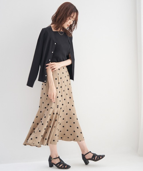 UVカット・洗濯機OK/ワイドリブニットカーディガン