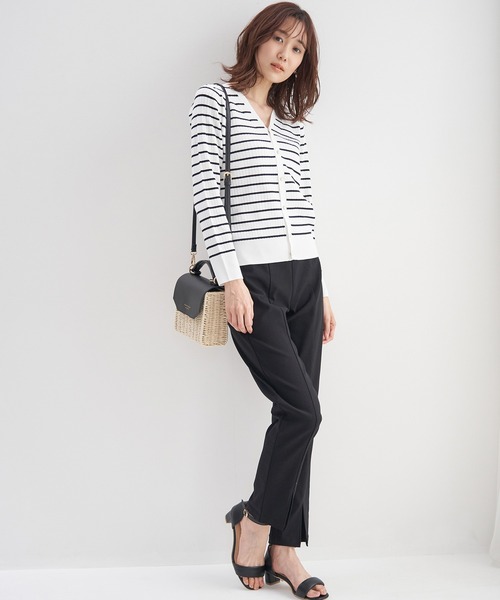 UVカット・洗濯機OK/ワイドリブニットカーディガン