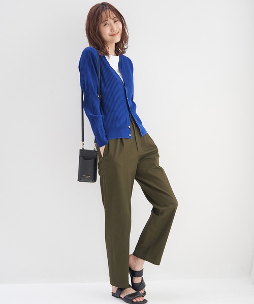 UVカット・洗濯機OK/ワイドリブニットカーディガン